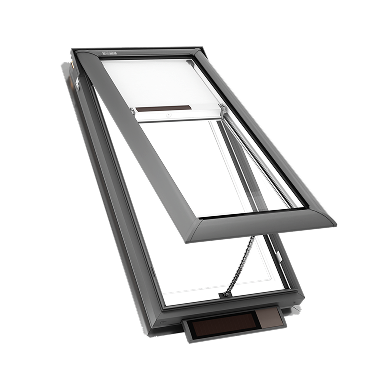 Solar powered fresh air skylight